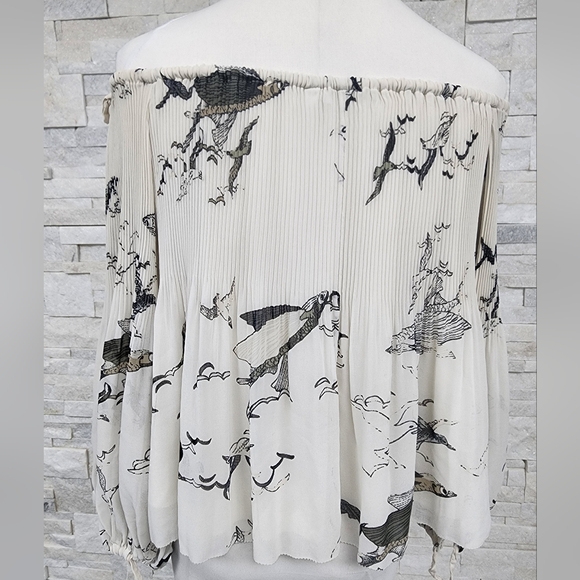 $200 Aritzia Wilfred Talence Off-the-Shoulder Blouse Size xxmall - Picture 5 of 9